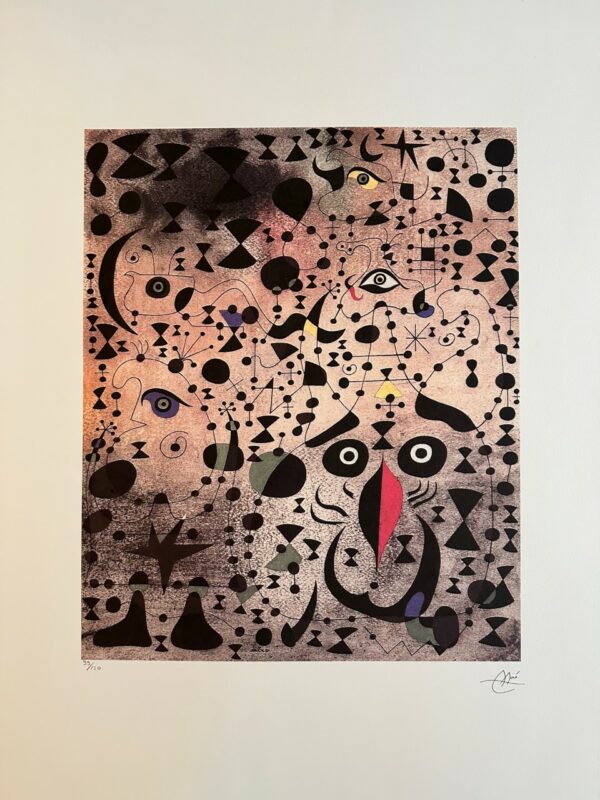 Le Bel Oiseau Revelant L'inconnu A un Couple D'amants - Joan Miro