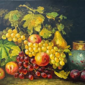 Nature Morte aux Fruits et Feuillages - Ecole Française Xxe