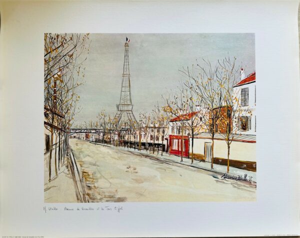 Avenue de Versailles et la Tour Eiffel - Maurice Utrillo