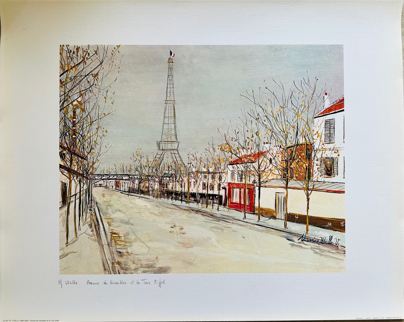 Avenue de Versailles et la Tour Eiffel - Maurice Utrillo – Image 1