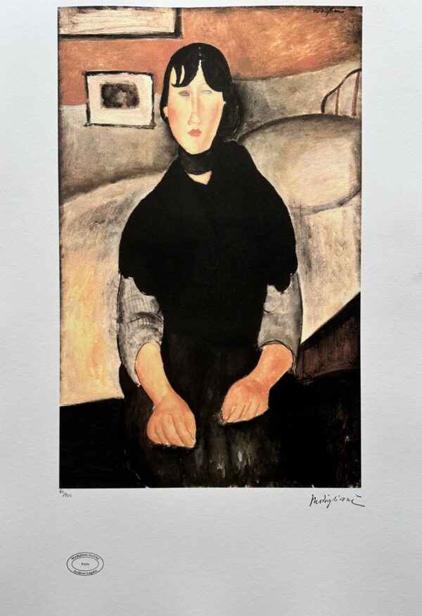 Jeune Fille A la Robe Noir - Modigliani Amedeo
