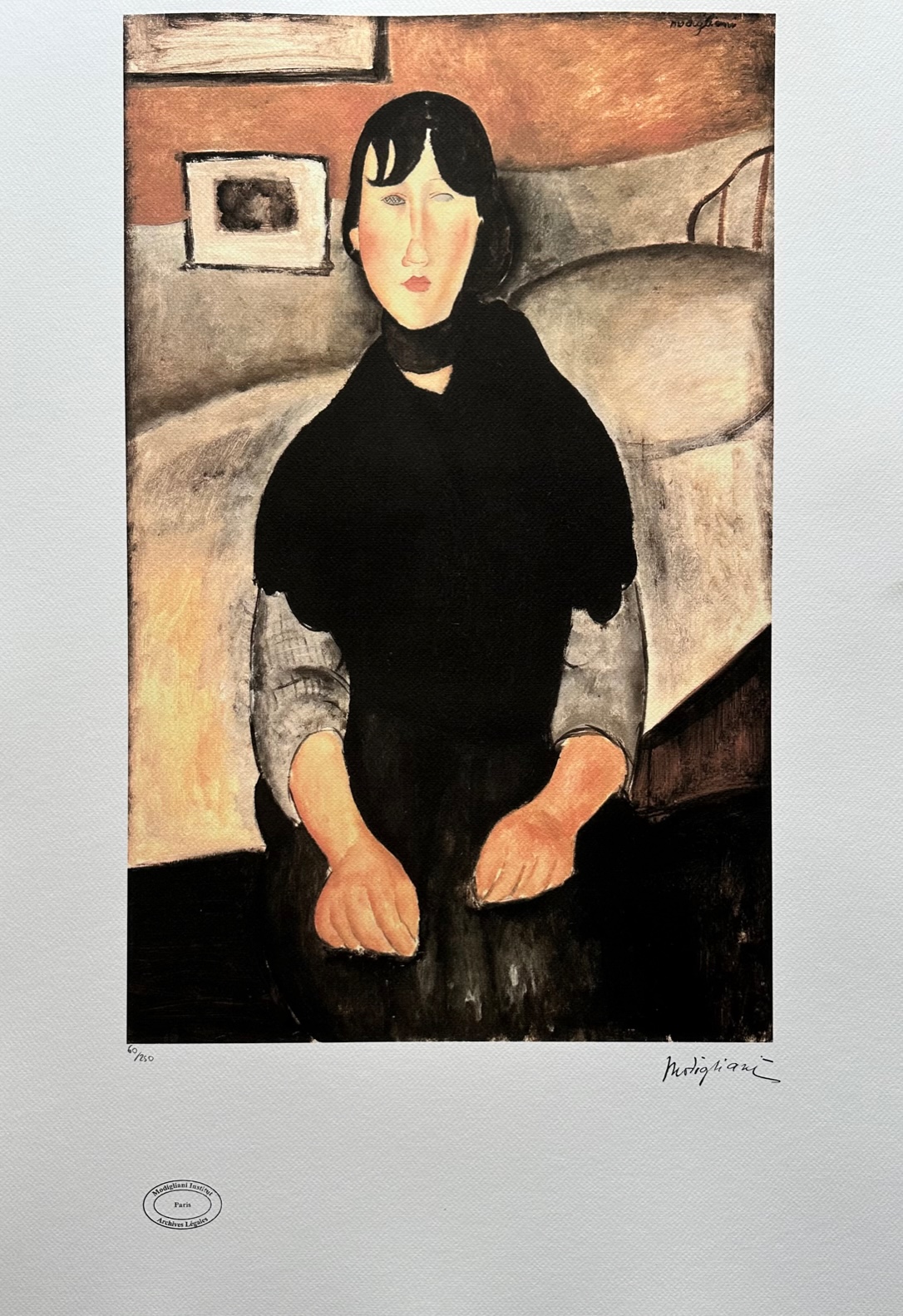Jeune Fille A la Robe Noir - Modigliani Amedeo – Image 1