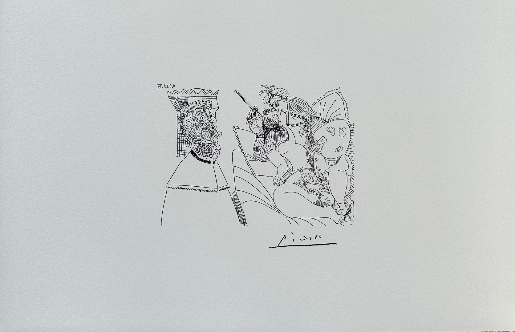 Raphaël et la Fornarina Xviii, de la Suite 347 - Pablo Picasso – Image 1