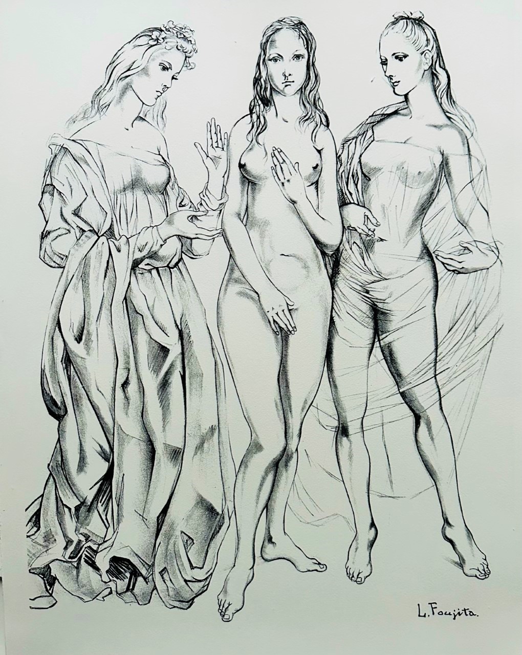 Les Trois Graces - Tsuguharu Léonard Foujita – Image 1