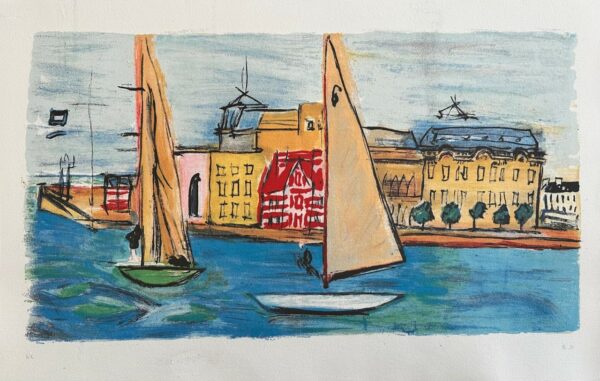 Depart des Voiliers du Port D'honfleur - Raoul Dufy