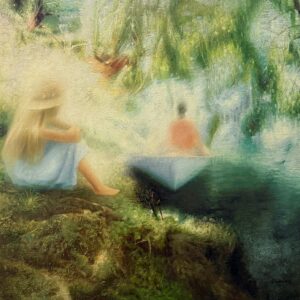 Scène Onirique dans la Nature - Ecole Française Xxe