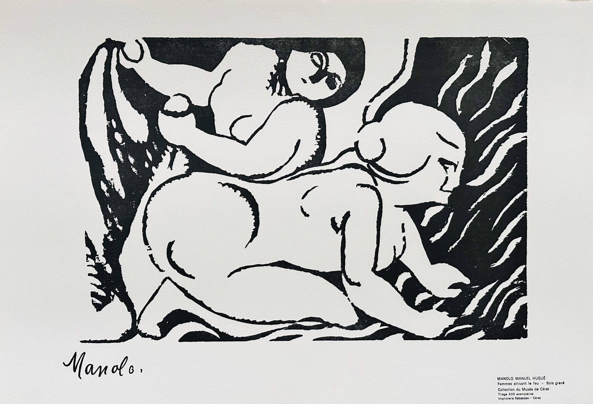Femme Attisant le Feu - Manolo Martínez I Hugué Manuel, Dit – Image 1
