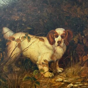 Chien Couché dans la Prairie - Ecole Française Xxe