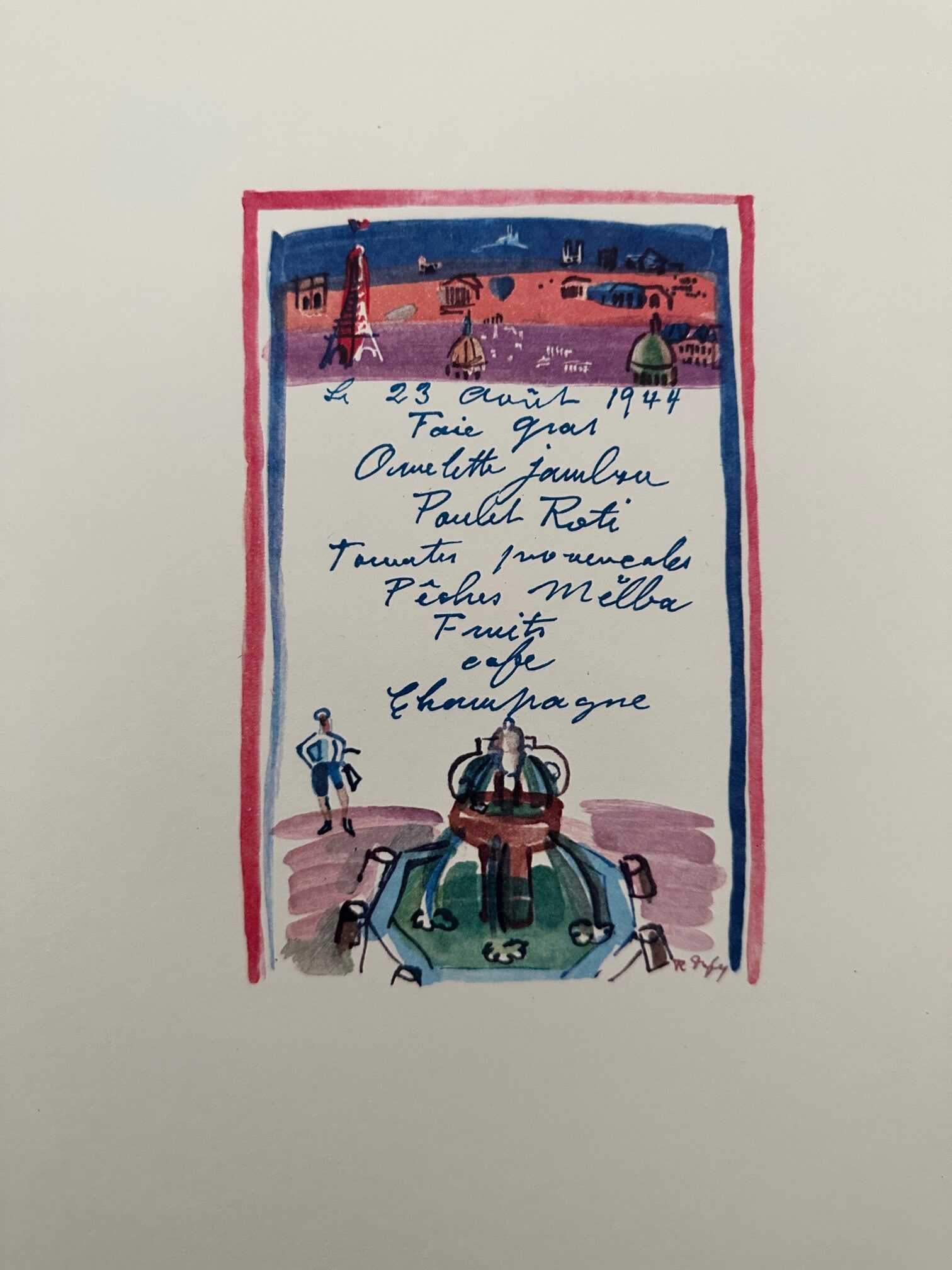 Le Menu de la Liberation - Dufy Raoul – Image 1
