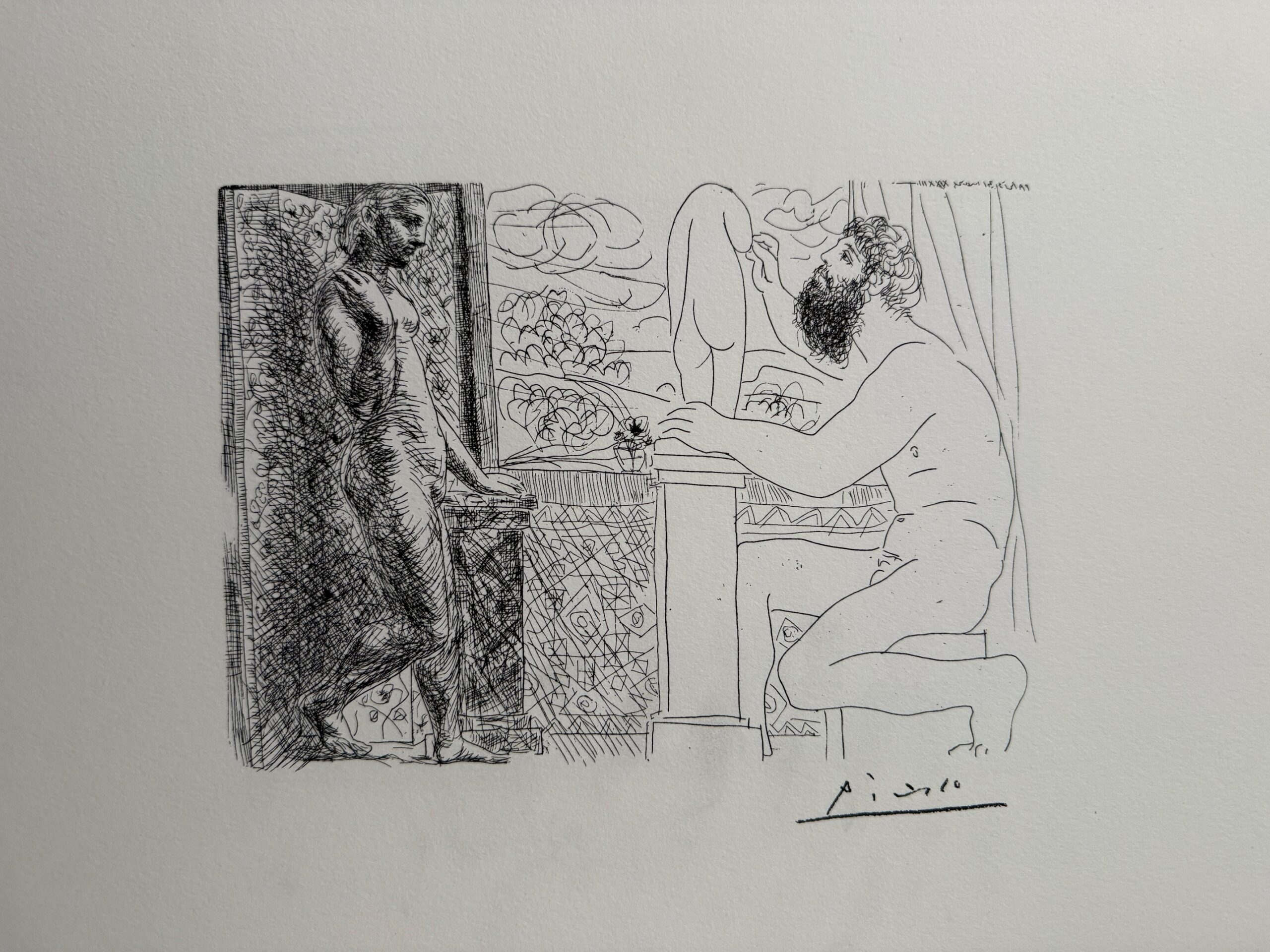 Sculpteur Travaillant sur le Motif avec Marie-Therese Posant - Pablo Picasso – Image 1