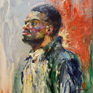 Portrait D’homme Moderne Coloré - Ecole Française Xxe
