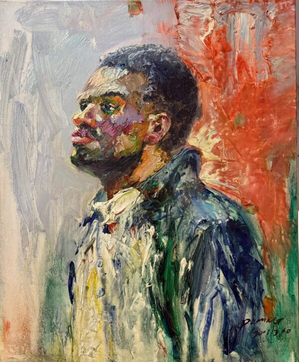 Portrait D’homme Moderne Coloré - Ecole Française Xxe