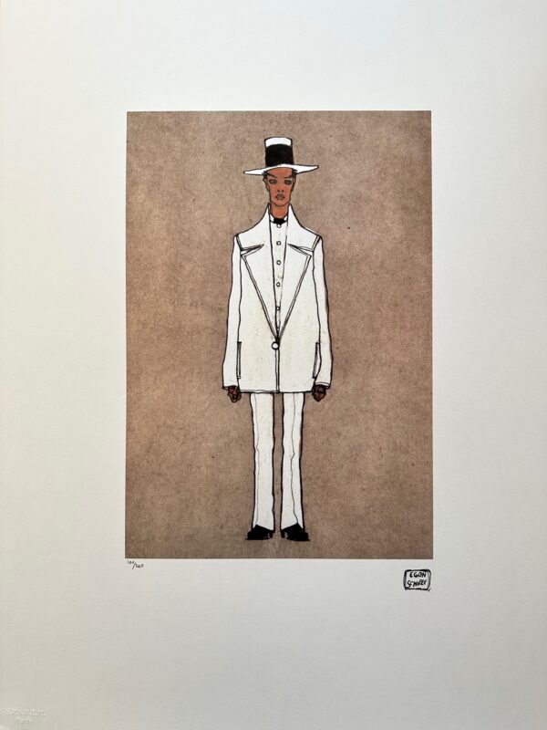 Homme au Costume Blanc - Egon Schiele
