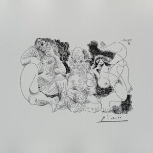 Vieillard Assis avec une Femme et Danseuse - Picasso Pablo