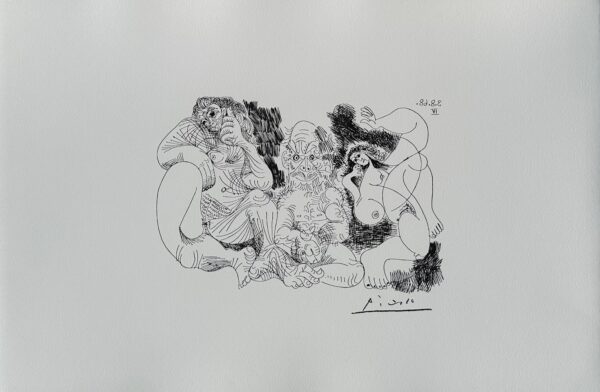 Vieillard Assis avec une Femme et Danseuse - Picasso Pablo