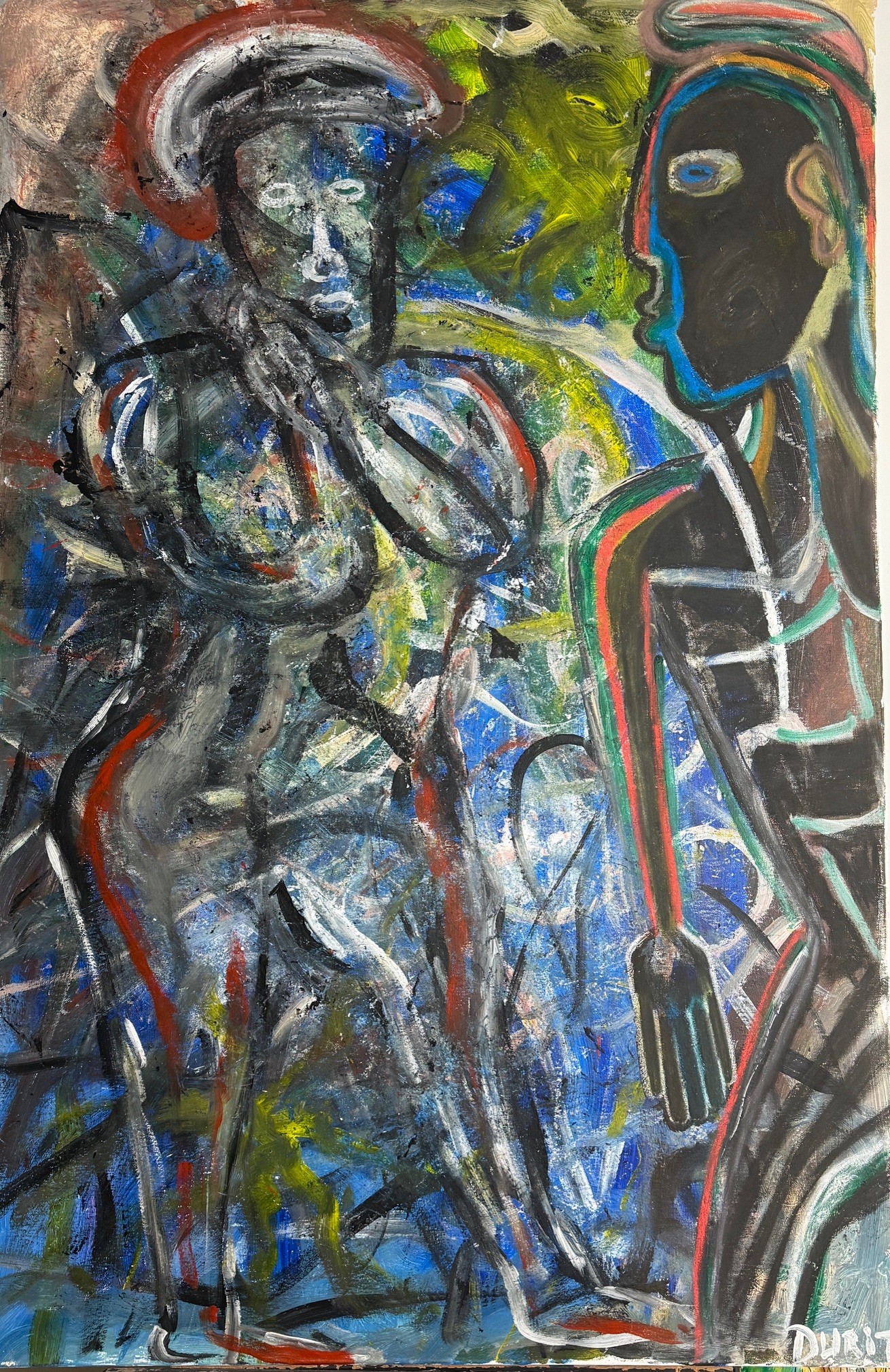 Mounir Xxe Siècle, Dit Durit El Bouazzaoui - Huile Sur Toile – Image 1