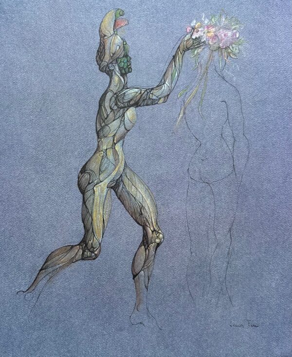 Beaute Couronnee de Fleurs 1980 - Léonor Fini