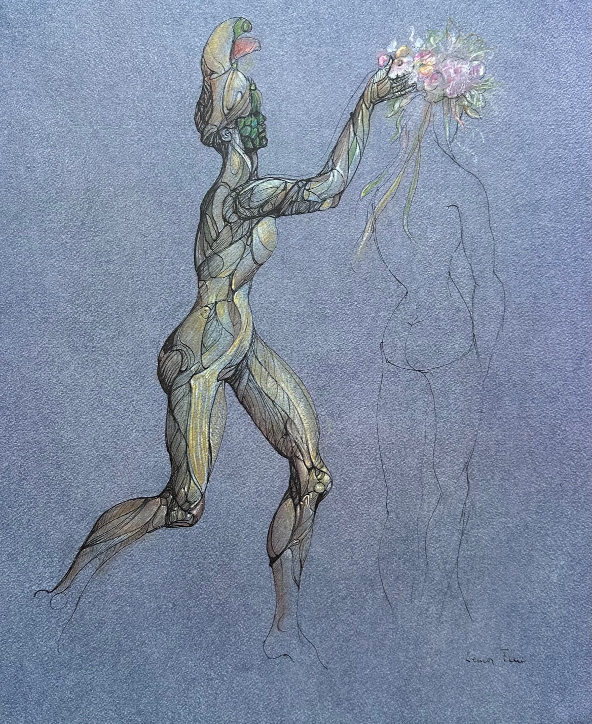 Beaute Couronnee de Fleurs 1980 - Léonor Fini – Image 1