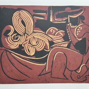 Femme Couchée et Homme À la Guitare - Pablo Picasso