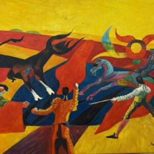 Composition Abstraite Colorée - Ecole Française Xxe