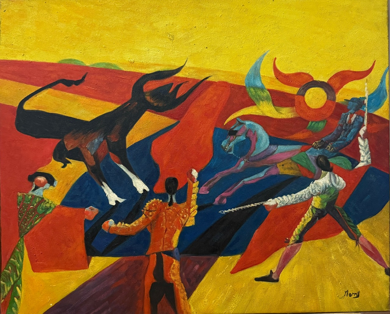Composition Abstraite Colorée - Ecole Française Xxe – Image 1