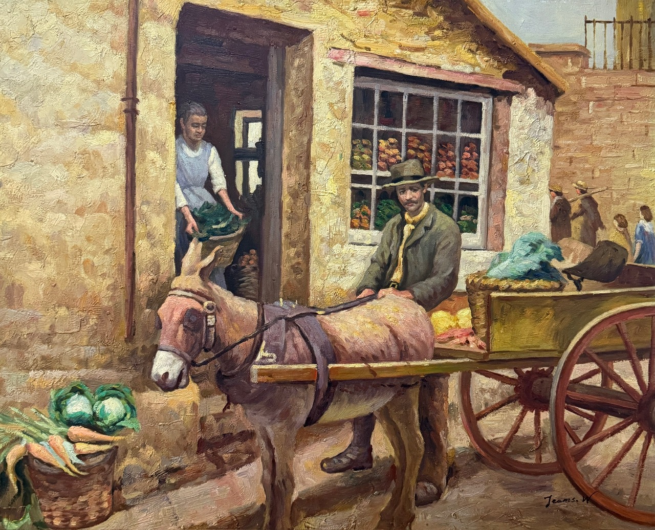 Scène Rurale Devant la Maison - . W Xx Jeams – Image 1