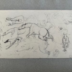 Chevaux et Chiens Levriers - Henri De Toulouse Lautrec