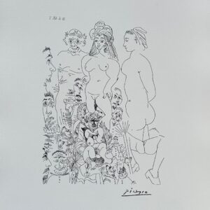 Orgie Chez les Filles avec Spectateurs Tires de L'enterrement du Comte Orgaz - Pablo Picasso