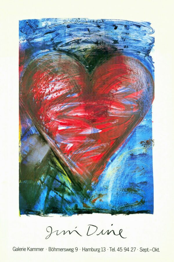 Coeur sur Fond Bleu - Dine Jim
