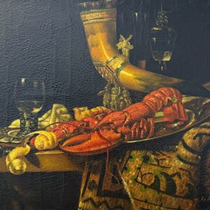 Nature Morte aux Fruits et Draperies - 20E Eeuw Ecole Moderne