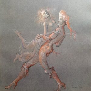 Femmes Pressees ( la Course), 1980 - Léonor Fini
