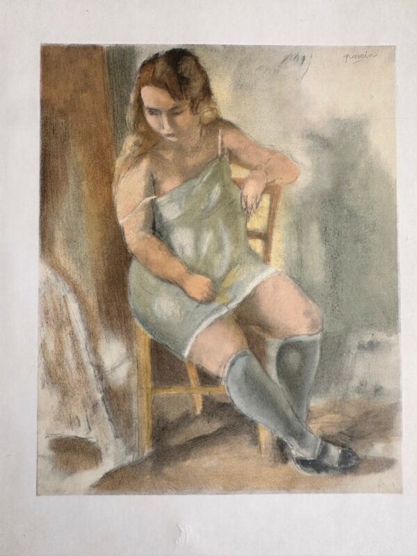 Marcele A la Chemise Bleue - Jules Pincas Dit Pascin