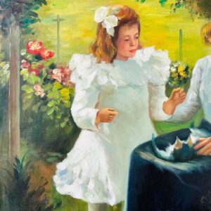 Jeune Fille A la Robe Blanche - Henri Hart Xx
