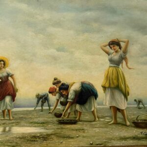 Enfants Jouant au Bord de L'eau - 20E Eeuw Ecole Moderne