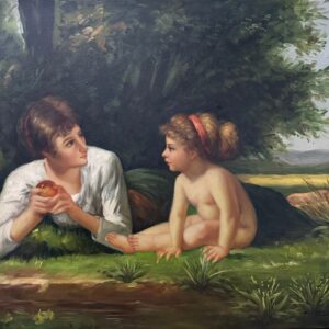 Enfants Jouant Sous un Arbre - F Vernos  Xx