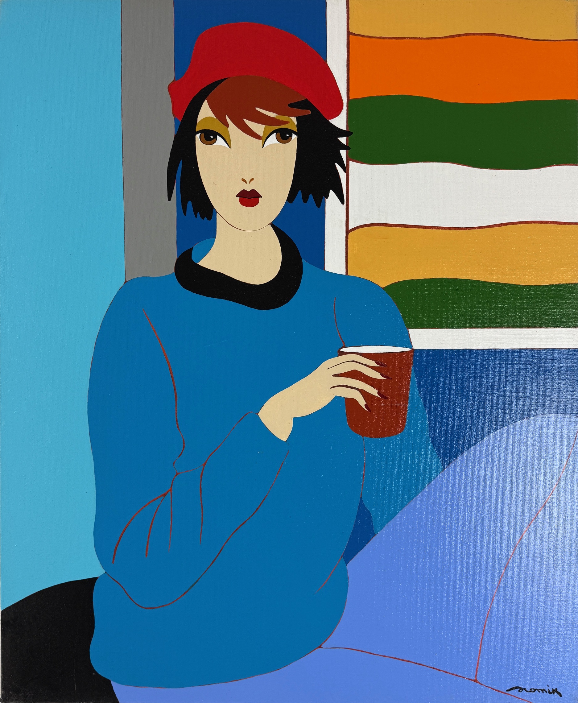 Femme au Chapeau Rouge - Dromik – Image 1
