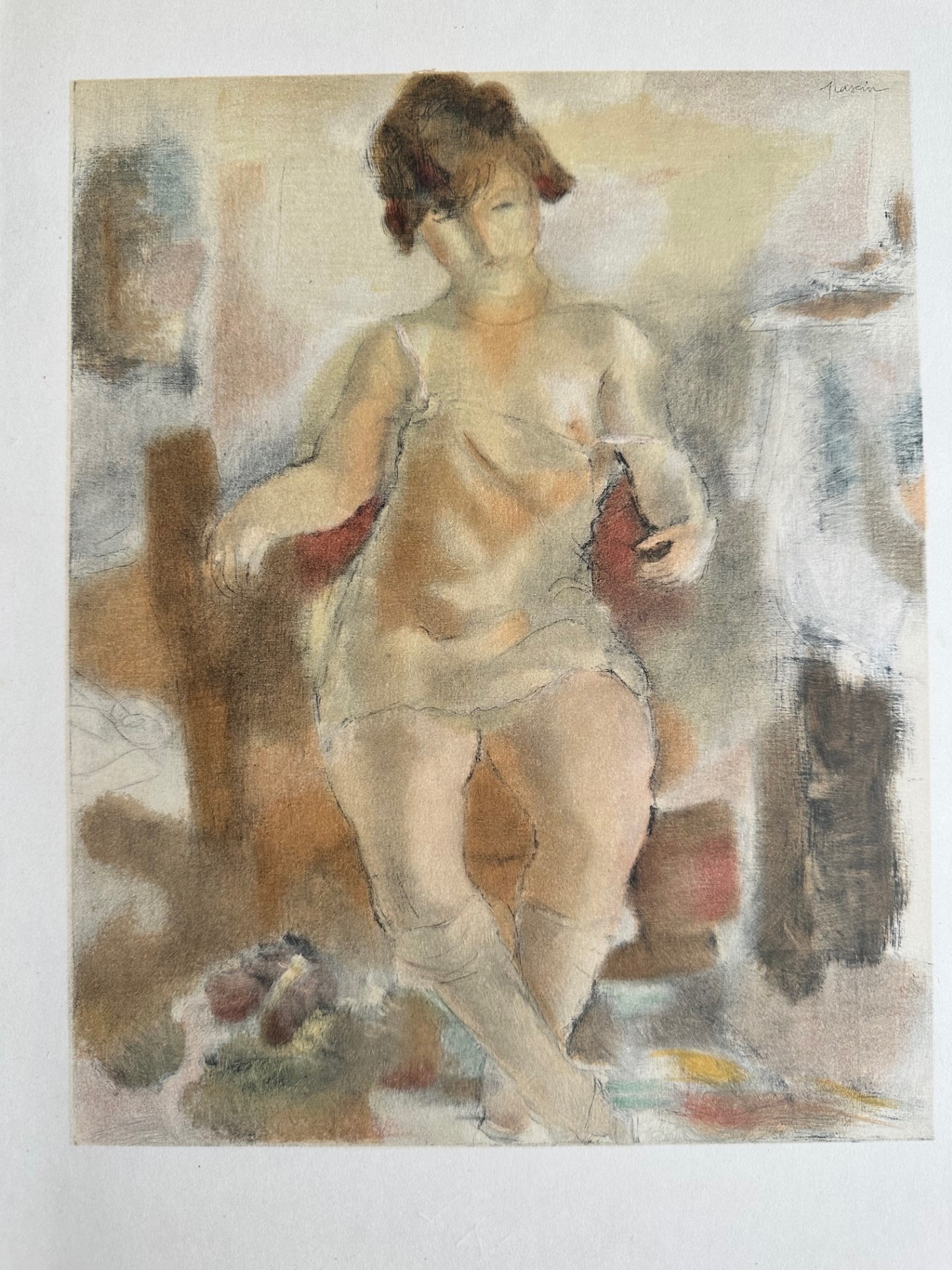 Nu A la Chemise Rose - Jules Pincas Dit Pascin, – Image 1