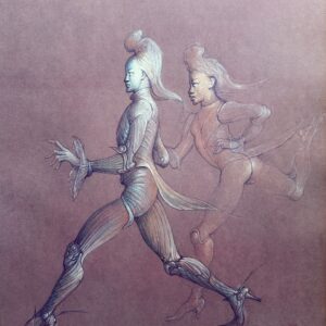 Femmes Pressees ( la Course), 1980 - Léonor Fini