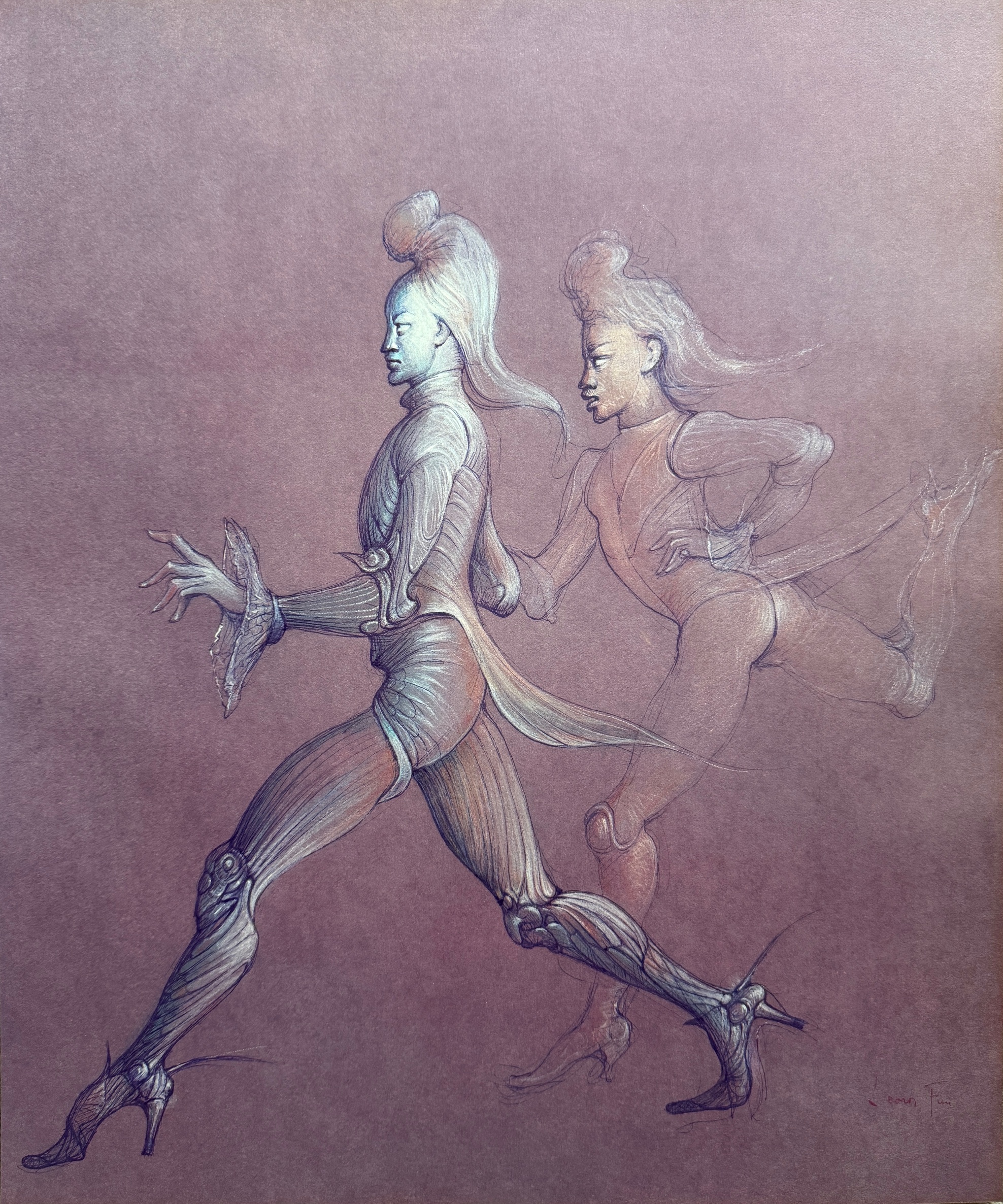 Femmes Pressees ( la Course), 1980 - Léonor Fini – Image 1
