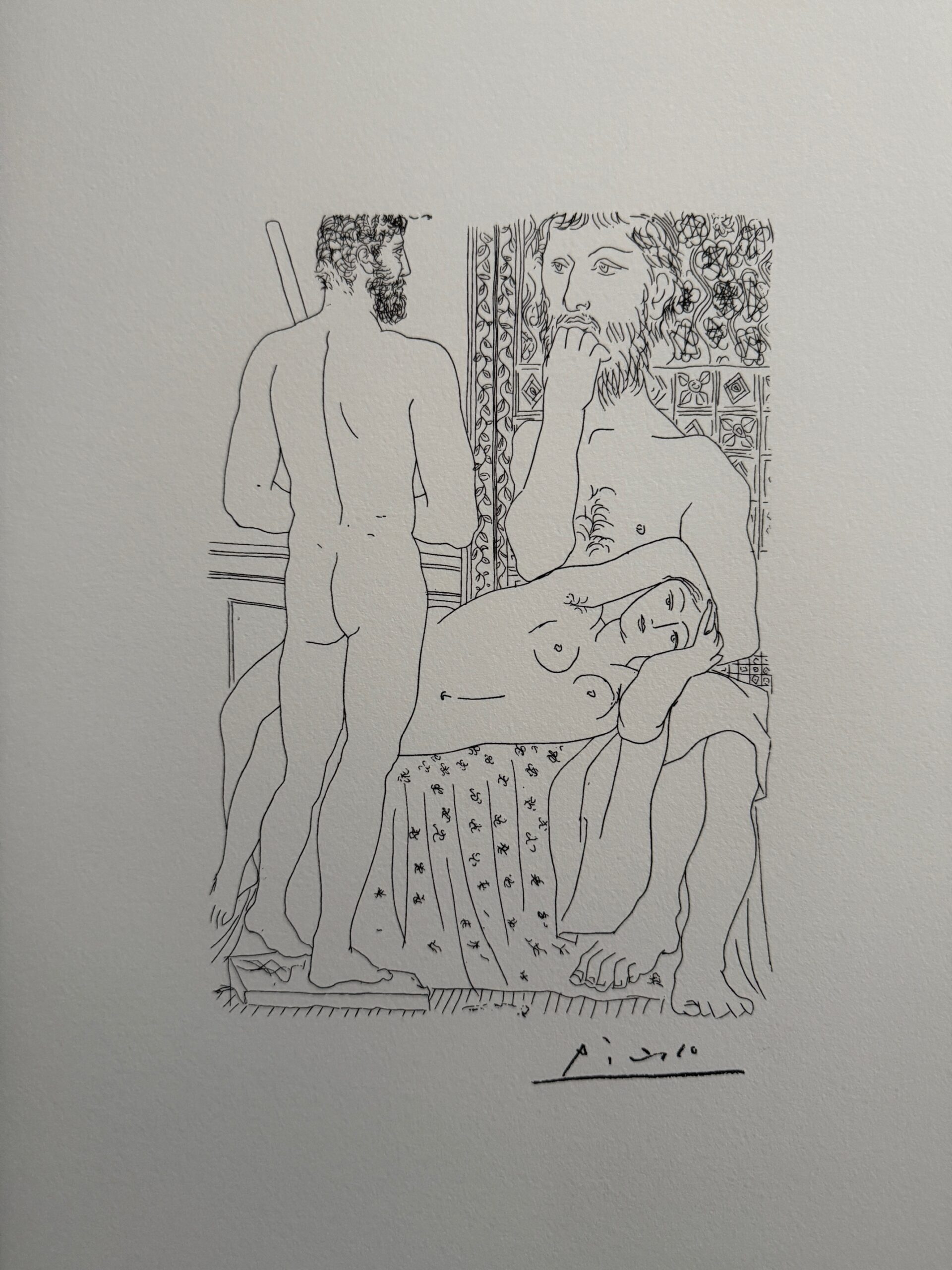 Sculpteur, Modèle Couché et Autoportrait en Hercule - Pablo Picasso – Image 1