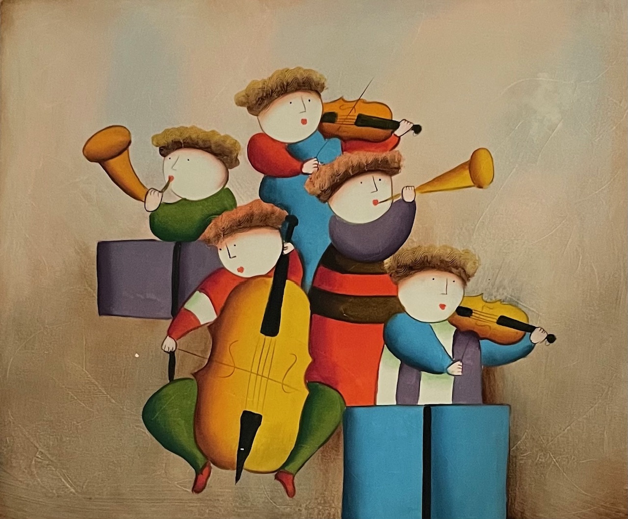 Les Petits Musiciens - 20E Eeuw Ecole Moderne – Image 1