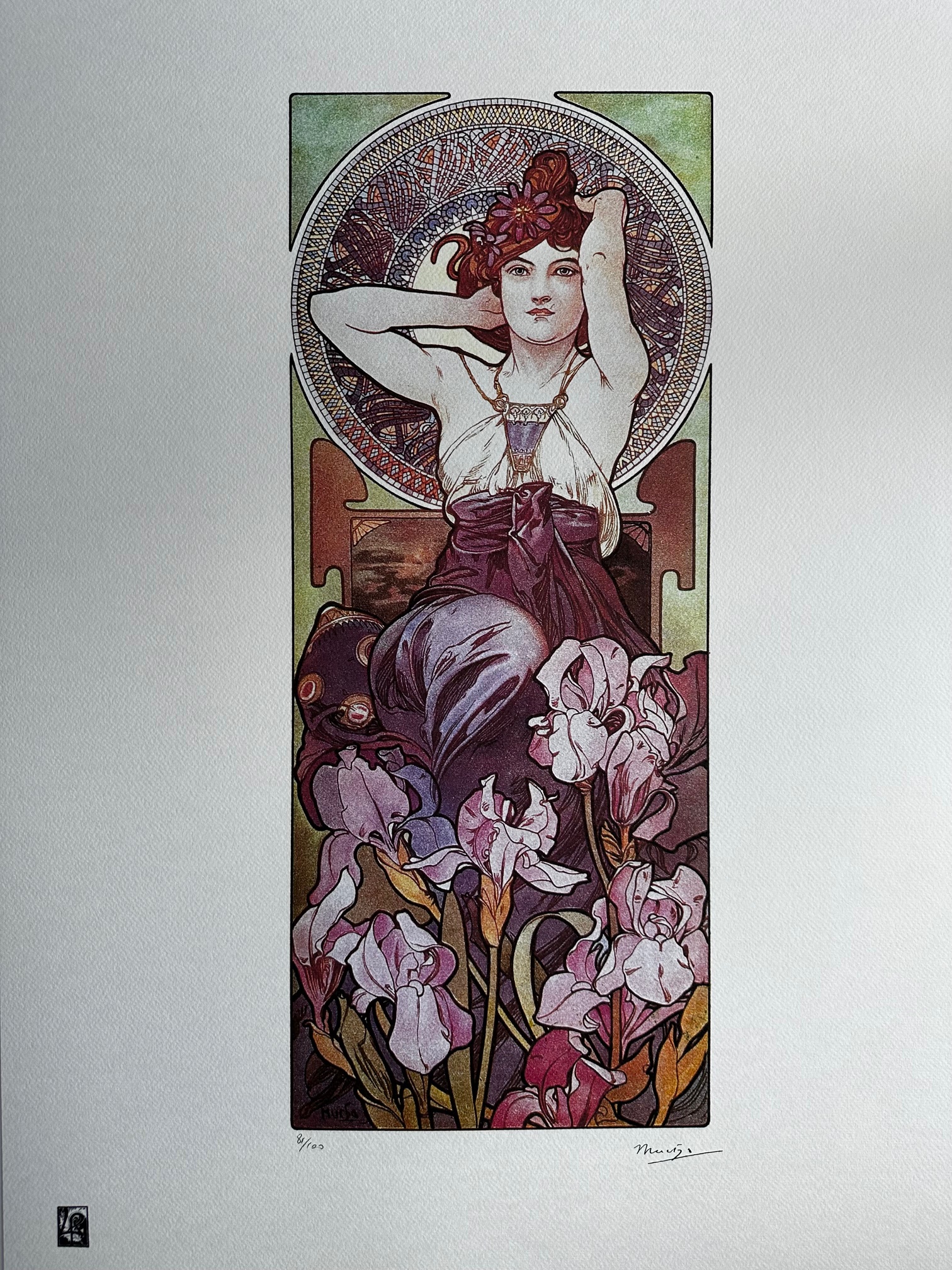 Jeune Femme aux Fleurs - Alphonse Marie Mucha – Image 1