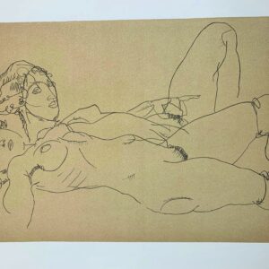 Nues Feminin Allongee - Schiele Egon