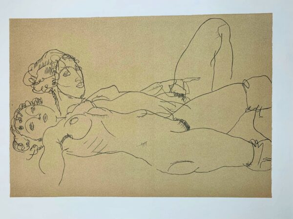 Nues Feminin Allongee - Schiele Egon