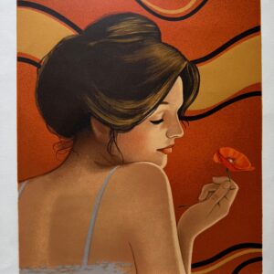 Jeune Femme au Coquelicot - Yves Ganne