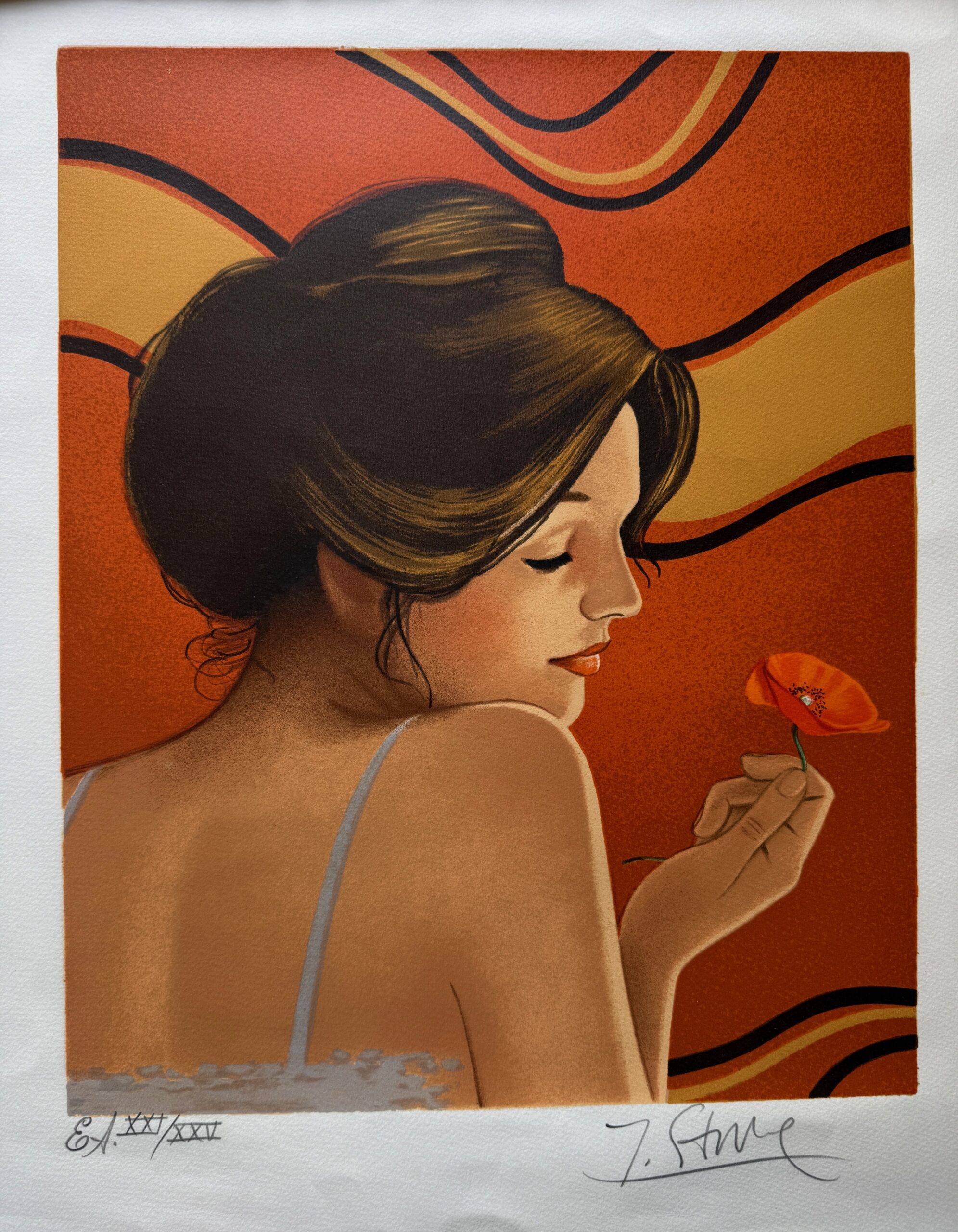 Jeune Femme au Coquelicot - Yves Ganne – Image 1