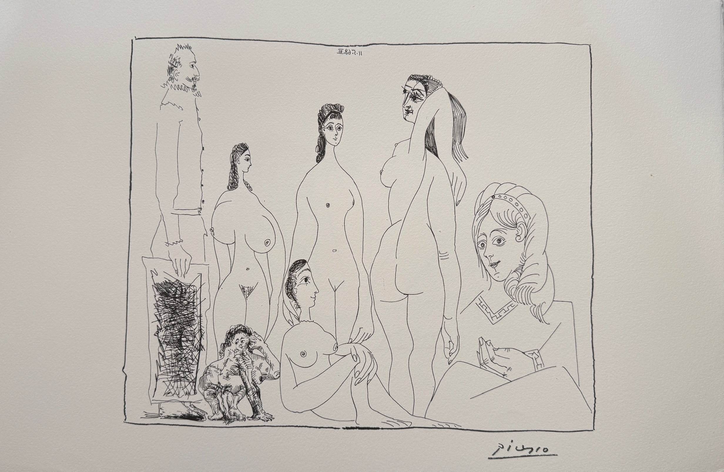 Peintre Longiligne avec des Femmes - Pablo Picasso – Image 1