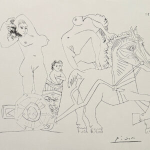 Femme et Enfant sur un Char Romain, April 1968 - Pablo Picasso
