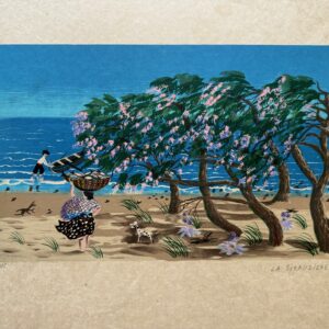 Arbres sur la Plage . - Mady De La Giraudiere