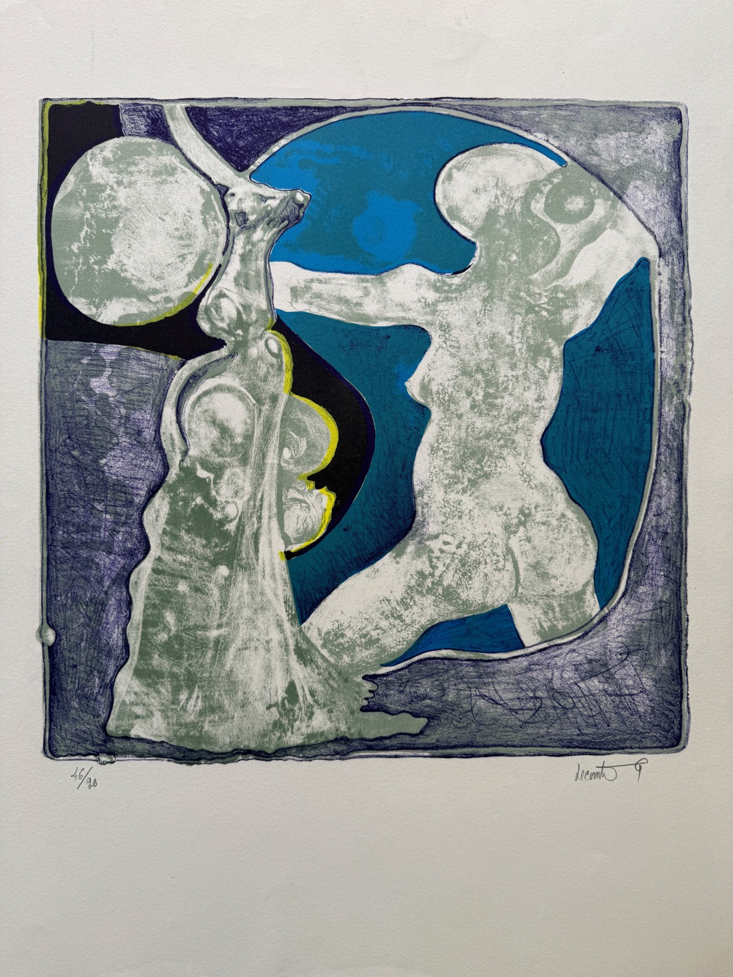 Le Nu au Miroir (Mauve) 1975 - Gérard Lecomte – Image 1